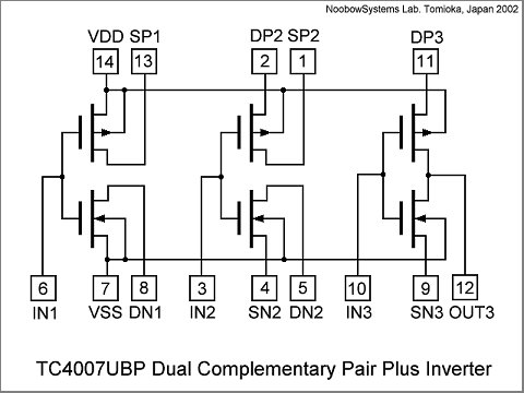 TC4007UBP Internal Circuit