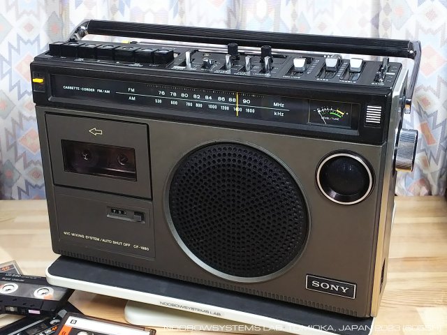 昭和レトロ ラジカセ CF-1980 SONY ソニー - ラジオ・コンポ